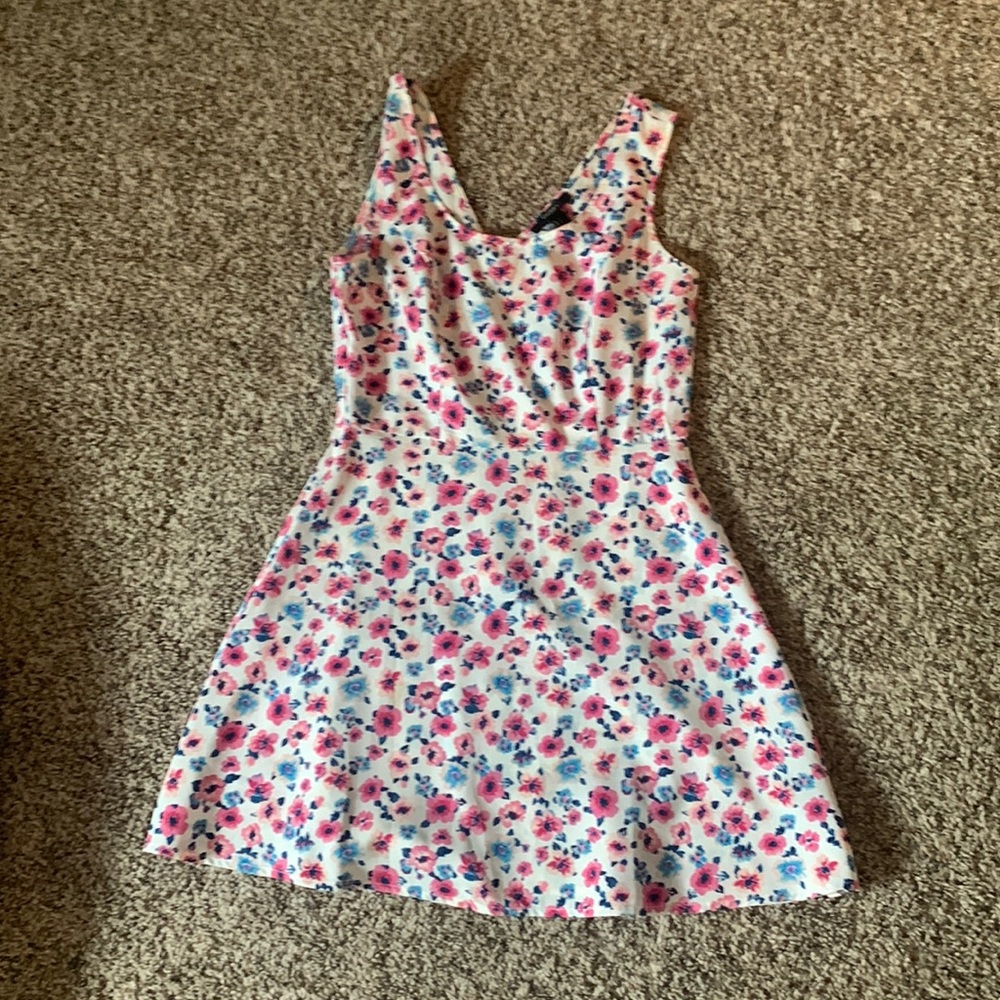 Cute floral A line short dress!